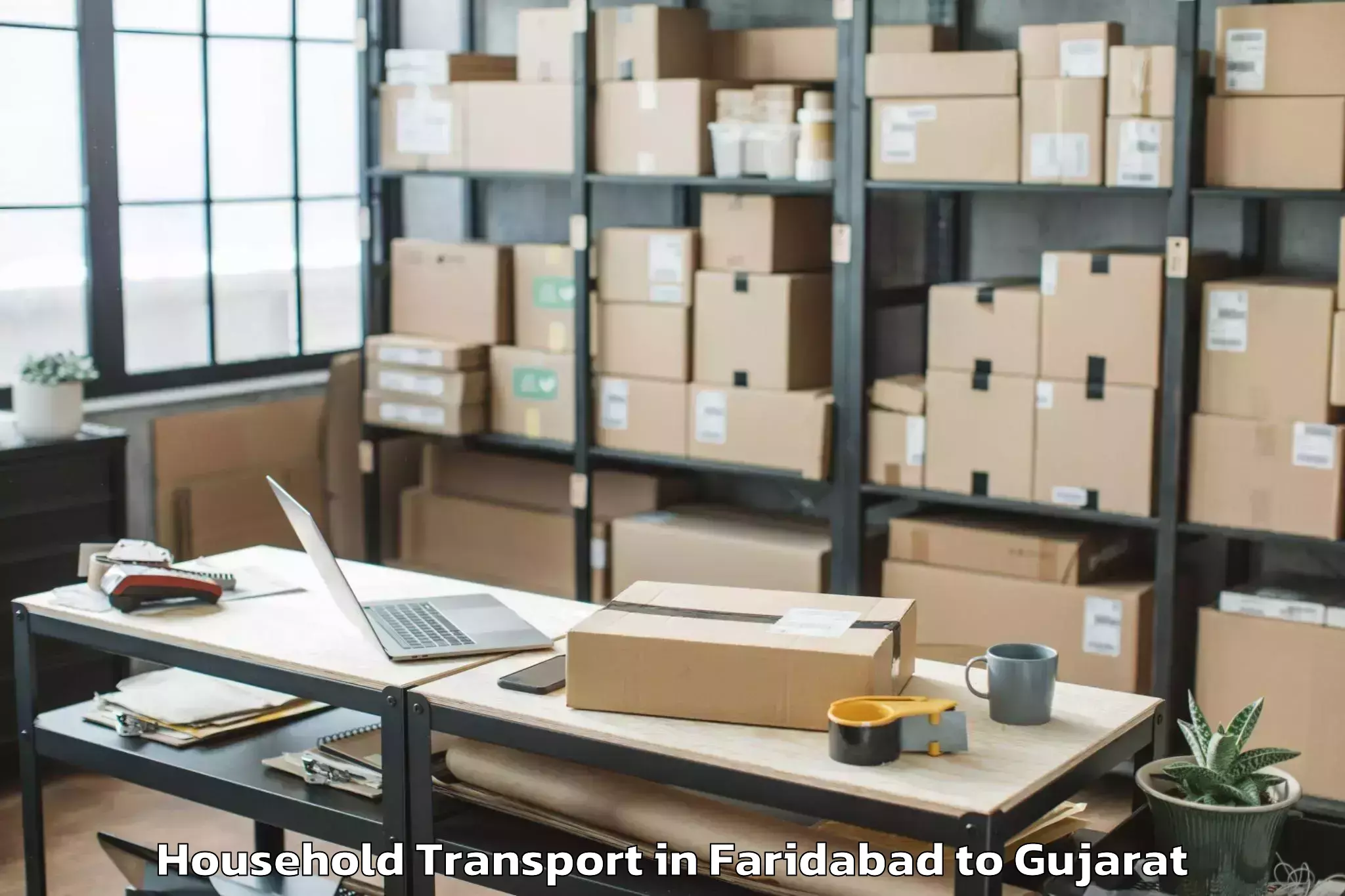 Quality Faridabad to Bhiloda Household Transport